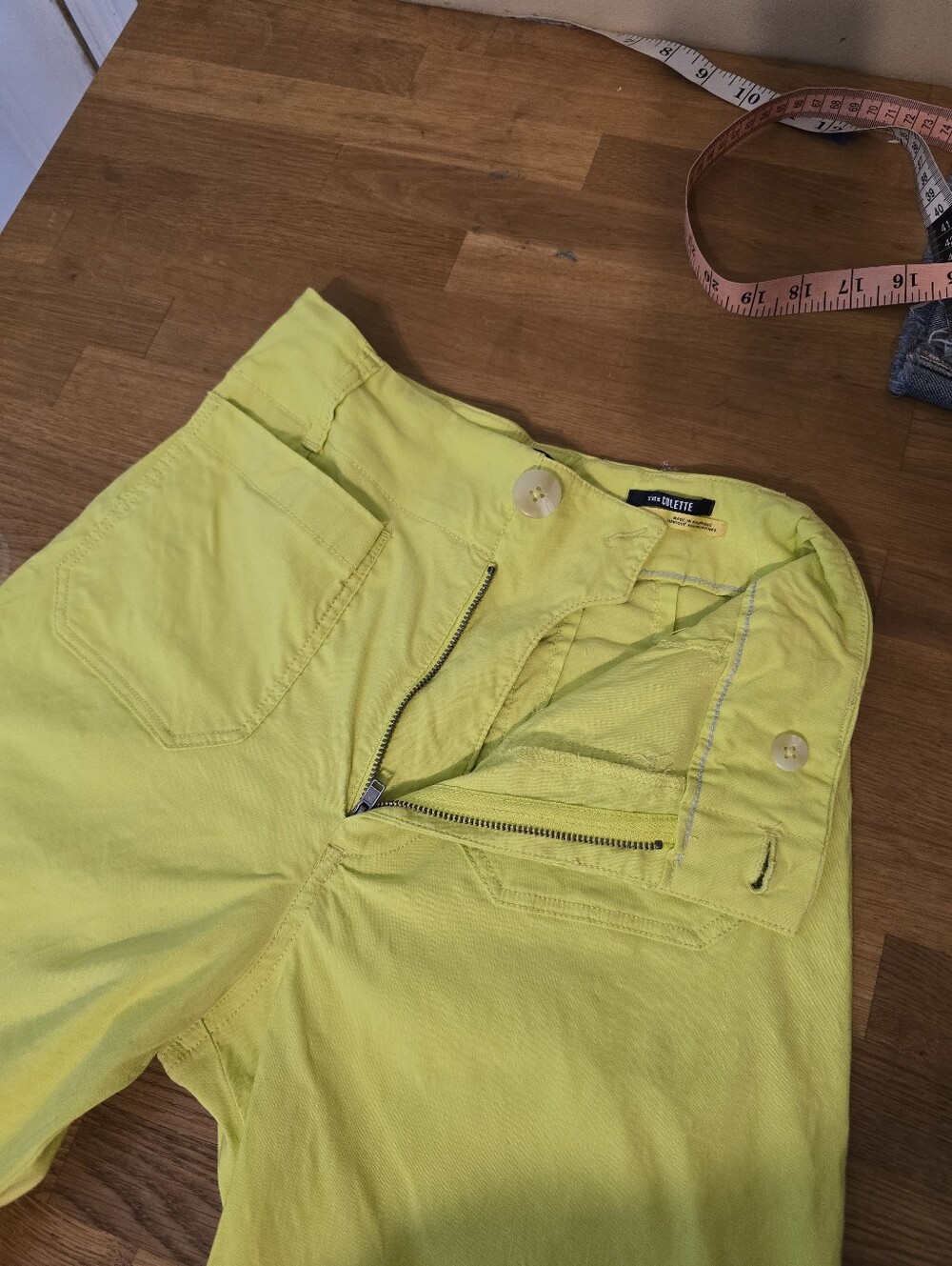 Maeve Colette Crop Wide Leg Pants Lime Green Magic Fabric 25 - Picture 9 of 14